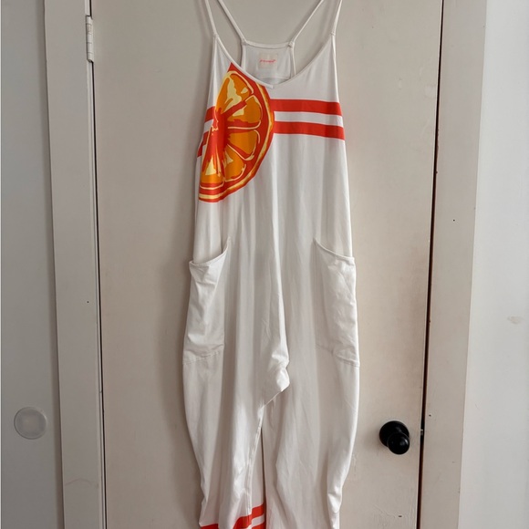 Free People Movement 🍊Orange Crush Hot shot Onezie. RARE 💎 EUC medium - Picture 4 of 7